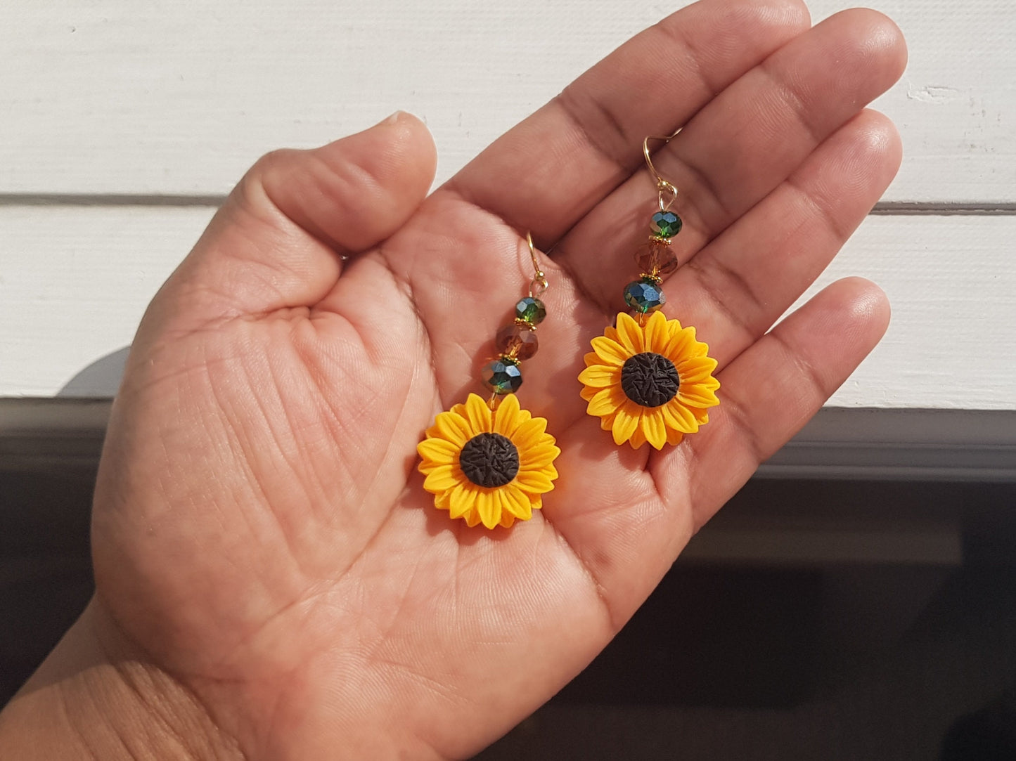 Hypoallergenic Sunflower Earrings - Handmade Gift