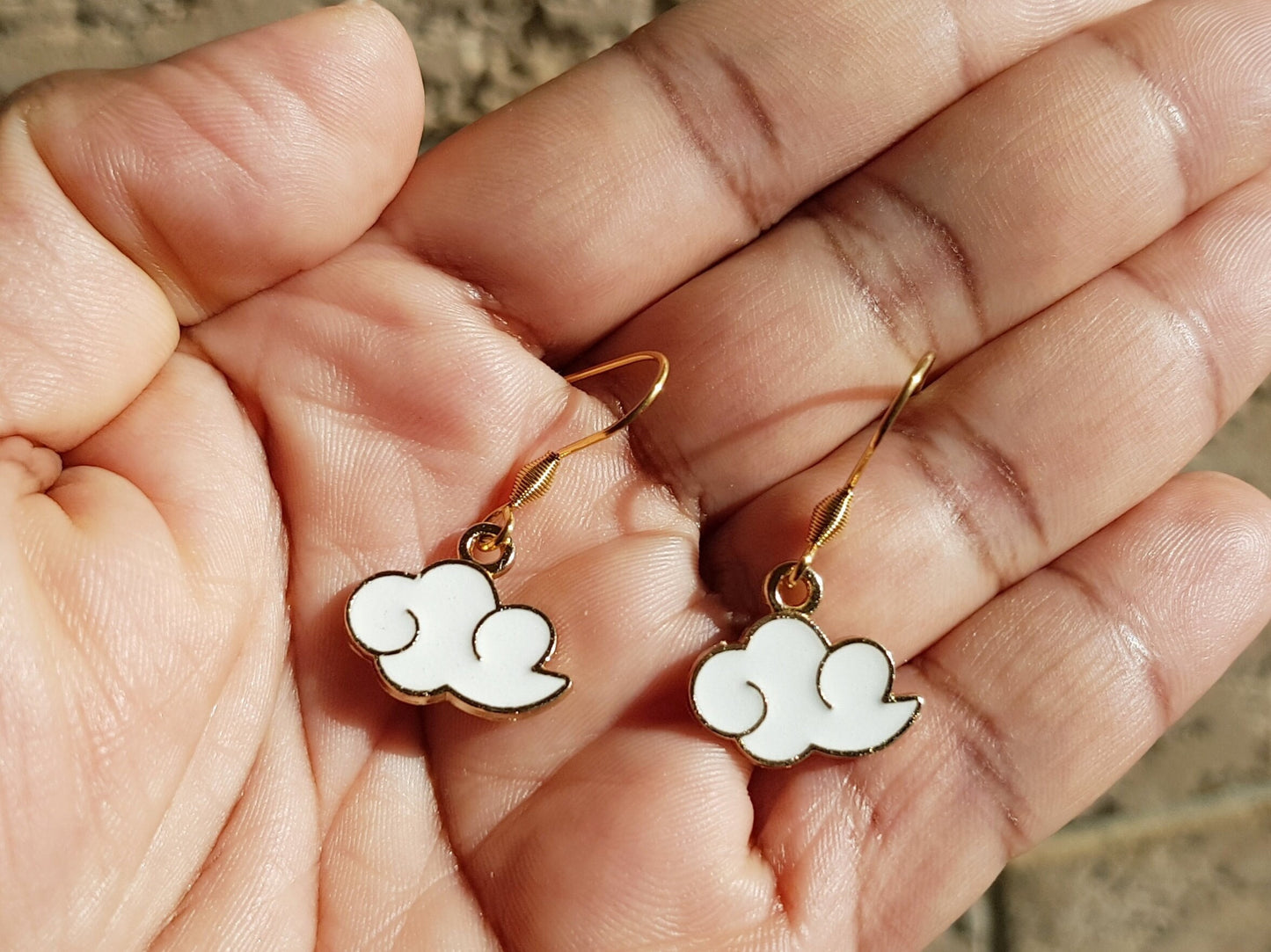 White Cloud Earrings - Hypoallergenic Handmade Dainty Earrings