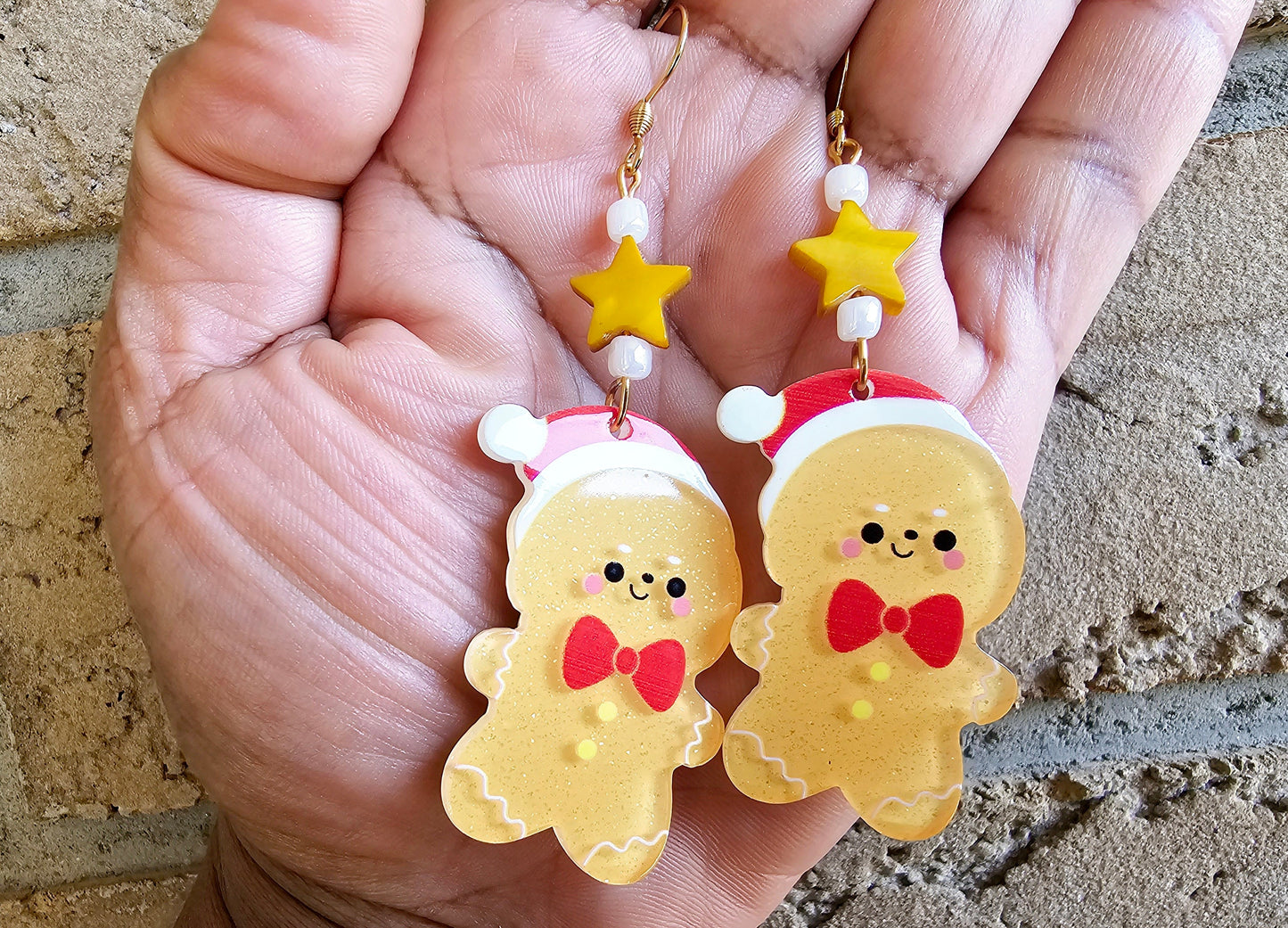 Cute and festive Christmas earrings.